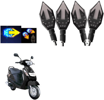 COMICAL Front, Rear LED Indicator Light for Mahindra Duro DZ(Blue, Yellow)
