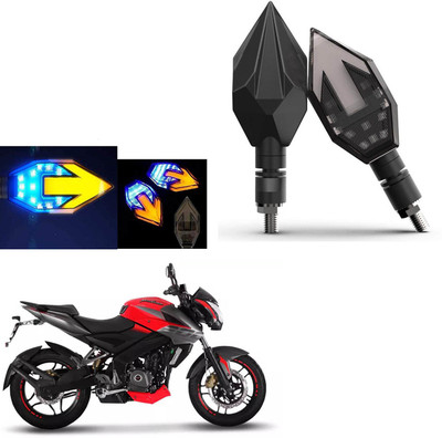 COMICAL Front, Rear LED Indicator Light for Bajaj Pulsar 200NS(Blue, Yellow)
