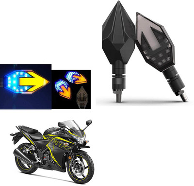 COMICAL Front, Rear LED Indicator Light for Honda CBR 250R(Blue, Yellow)