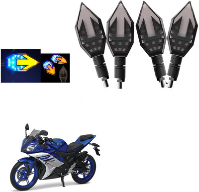 COMICAL Front, Rear LED Indicator Light for Yamaha R15(Blue, Yellow)