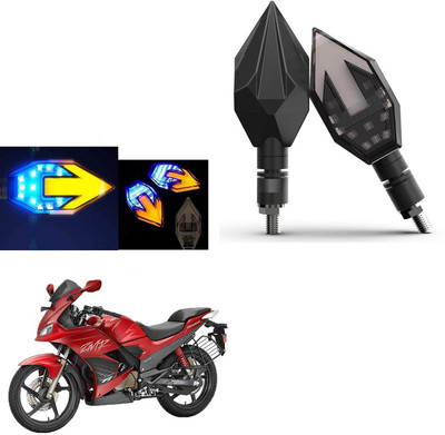 COMICAL Front, Rear LED Indicator Light for Hero Karizma ZMR(Blue, Yellow)