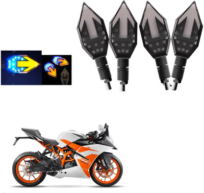 COMICAL Front, Rear LED Indicator Light for KTM RC 200(Blue, Yellow)