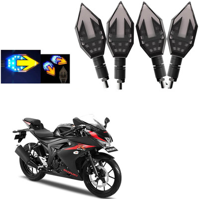 COMICAL Front, Rear LED Indicator Light for Suzuki GS 150R(Blue, Yellow)