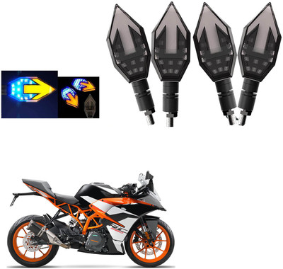 COMICAL Front, Rear LED Indicator Light for KTM RC 390(Blue, Yellow)