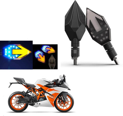 COMICAL Front, Rear LED Indicator Light for KTM RC 200(Blue, Yellow)