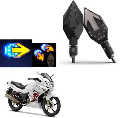 COMICAL Front, Rear LED Indicator Light for Hero Karizma(Blue, Yellow)