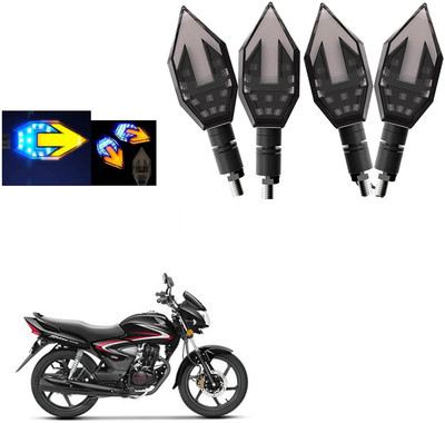 COMICAL Front, Rear LED Indicator Light for Honda CB Shine(Blue, Yellow)