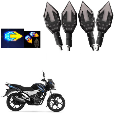 COMICAL Front, Rear LED Indicator Light for Bajaj Discover 100(Blue, Yellow)