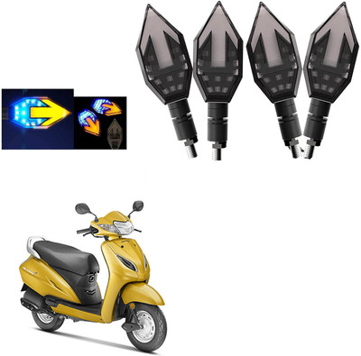 COMICAL Front, Rear LED Indicator Light for Honda Activa 3G(Blue, Yellow)
