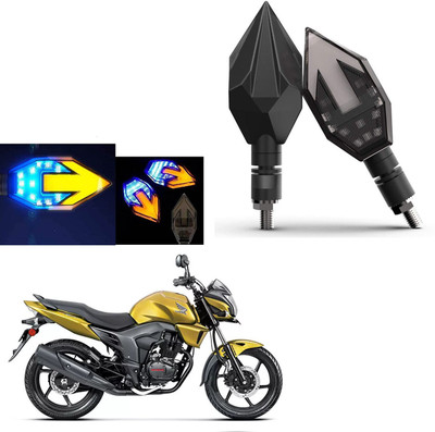 COMICAL Front, Rear LED Indicator Light for Honda CB Trigger(Blue, Yellow)