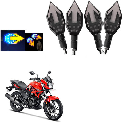 COMICAL Front, Rear LED Indicator Light for Hero Xtreme(Blue, Yellow)