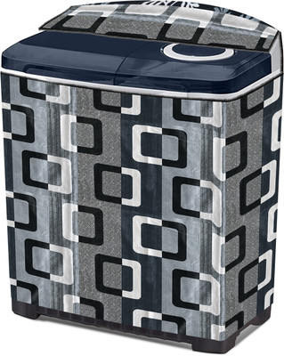 LooMantha Semi-Automatic Washing Machine  Cover(Width: 77 cm, Black)
