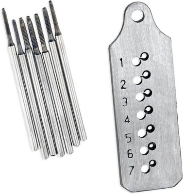 Luxuro Screw Plate Jewelers Watchmaker Thread Making Tool Mini Tap and Die Set 1.0-1.7 mm 8 Pieces