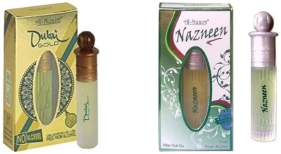 Al-Nuaim Combo of Dubai Gold Perfume (6ML) & Nazneen Perfume (6ML) For Men Women Floral Attar(Musk Arabia, Natural)