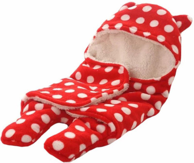 HIMYUG Polka Crib Baby Sleep Sack for  Mild Winter(Microfiber, Red)