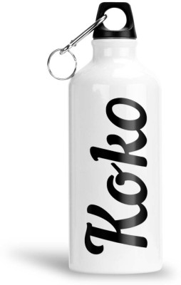 Furnish Fantasy Aluminium Water Bottle 750ml - Best Gift for Happy Birthday, Return Gift, Koko 750 ml Bottle(Pack of 1, White, Aluminium)