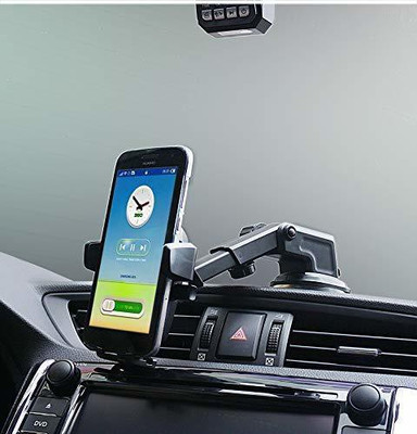 shivay enterprise Car Mobile Holder for Dashboard, Windshield, Anti-slip, Clip(Black)