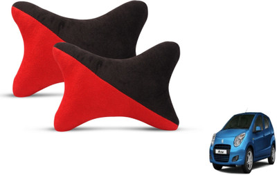 MOCKHE Black, Red Velvet Car Pillow Cushion for Maruti Suzuki(Rectangular, Pack of 2)