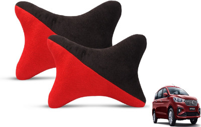 MOCKHE Black, Red Velvet Car Pillow Cushion for Maruti Suzuki(Rectangular, Pack of 2)