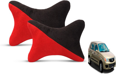 MOCKHE Black, Red Velvet Car Pillow Cushion for Maruti Suzuki(Rectangular, Pack of 2)