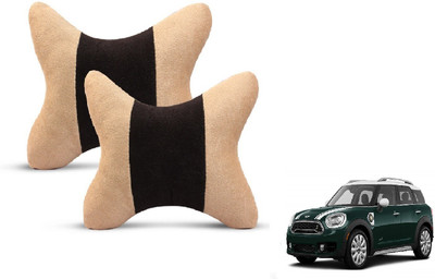 MOCKHE Black, Beige Velvet Car Pillow Cushion for Nissan(Rectangular, Pack of 2)