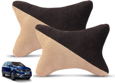 MOCKHE Black, Beige Velvet Car Pillow Cushion for Tata(Rectangular, Pack of 2)