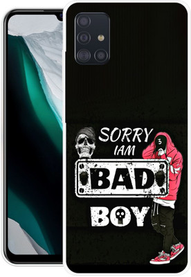 NEVYZAP Back Cover for Samsung Galaxy A51(Black, White, Grip Case, Silicon, Pack of: 1)