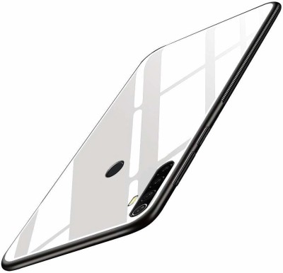mobies Back Cover for Realme 5 Luxurious Toughened Glass Case Cover(White, 3D Case, Pack of: 1)