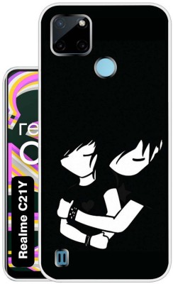 Case Club Back Cover for realme C21Y(Black, Grip Case, Silicon, Pack of: 1)