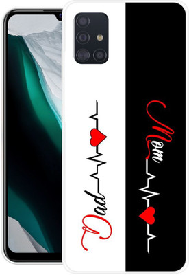 ROCKPRINT Back Cover for Samsung Galaxy A51(Black, White, Grip Case, Silicon, Pack of: 1)