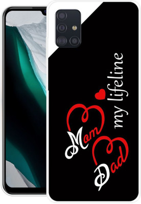 ROCKPRINT Back Cover for Samsung Galaxy A51(Black, White, Grip Case, Silicon, Pack of: 1)