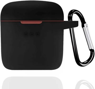 Telca Pouch for Boat Airdopes 131/138 TWS Earbuds | Only Cover  (Black, Shock Proof, Silicon)