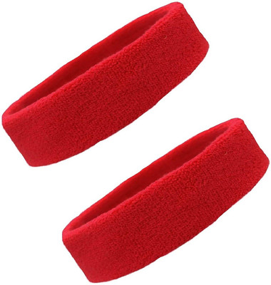 Adhvik Set Of 2 Pcs Red Men's and Women's Running/fitness/yoga/workout/gym Towel Head Resistance Band(Pack of 2)