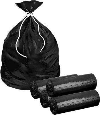 KUBER INDUSTRIES Small 120 Biodegradable Garbage Bags, Dustbin Bags, Trash Bags For Kitchen, Office, Warehouse, Pantry or Washroom, 17x19 Inches (Black)-HS41KUBMRT24006 Small 25 L Garbage Bag  Pack Of 120(120Bag )