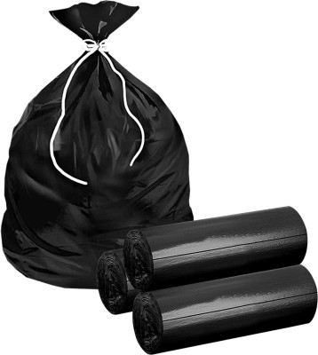KUBER INDUSTRIES Small 90 Biodegradable Garbage Bags, Dustbin Bags, Trash Bags For Kitchen, Office, Warehouse, Pantry or Washroom, 17x19 Inches (Black)-HS41KUBMART24004 Small 25 L Garbage Bag  Pack Of 90(90Bag )