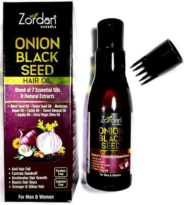 ZORDAN Onion Black Seed With Comb Applicator Hair Oil(100 ml)