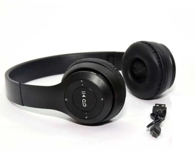 Casa Tech Wireless Stereo Portable High Bass Headphone Supports Music Bluetooth Headset(Black, On the Ear)