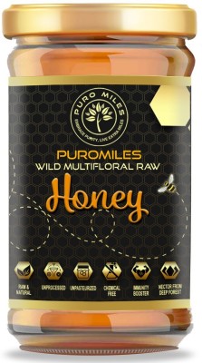 Puro Miles Wild Multi Floral Raw Honey| Unprocessed and Unpasteurized | Sourced from Deep Mountain Forests |Direct from authentic beekeepers(1000 g)
