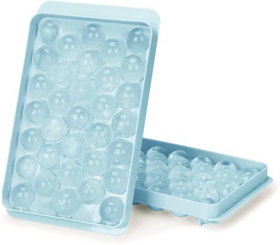 AlexVyan Alexvyan Round Ice Cube Tray, Ice Ball Maker Mold 1 in X 33PCS Ice Cocktail Blue Plastic Ice Ball Tray(Pack of1)