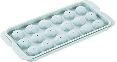 AlexVyan Diamond Blue Ice Cube Tray, Ice Ball Maker Mold for Freezer, Mini Circle Ice Cube Tray Making 1 in X 18PC Sphere Ice Chilling Cocktail Whiskey Tea & Coffee Blue Plastic Ice Cube Tray(Pack of1)