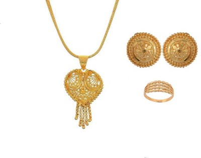 Handicraft Kottage Brass Gold-plated Gold Jewellery Set(Pack of 1)