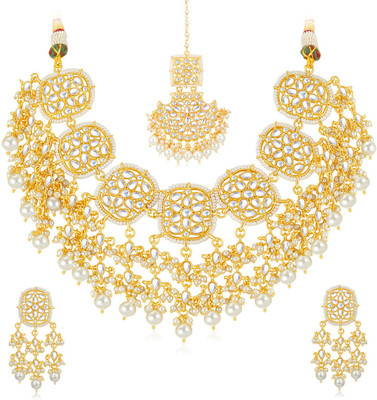Sukkhi Alloy Gold-plated Gold Jewellery Set(Pack of 1)