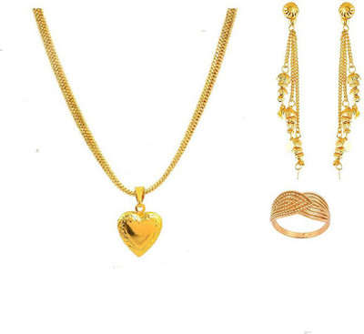 Weldecor Brass Gold-plated Gold Jewellery Set(Pack of 1)