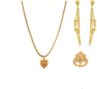 Weldecor Brass Gold-plated Gold Jewellery Set(Pack of 1)