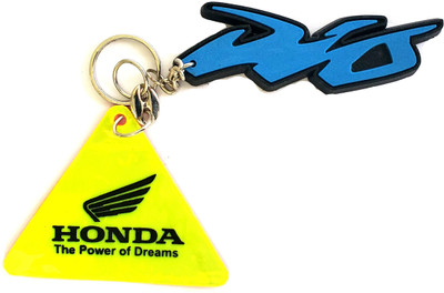 ShopTalk Honda Double sided Waning Tag And Dio High Quality Rubber Key Chain