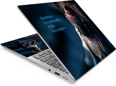 Anweshas Buddhism Religion Full Panel Laptop Skins Upto 15.6 inch - No Residue, Bubble Free - Removable HD Quality Printed Vinyl/Sticker/Cover Self Adhesive Vinyl Laptop Skin Compatible for 15.6 inch(Theme: Spiritual, Typography)