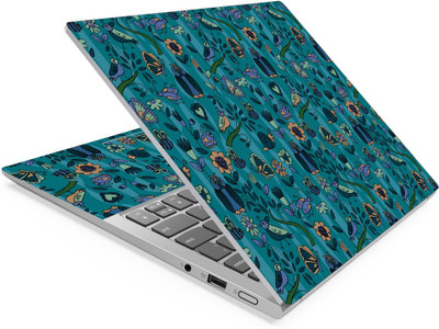 Techfit HD Printed Easy to Install Full Panel Laptop Skin/Sticker/Stretchable Vinyl/Cover for all Size Laptops upto 15.6 inch No Residue, Bubble Free - Owl Floral Self Adhesive Vinyl Laptop Skin Compatible for 15.6 inch(Theme: Nature)