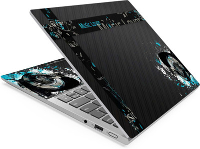 Techfit HD Printed Easy to Install Full Panel Laptop Skin/Sticker/Stretchable Vinyl/Cover for all Size Laptops upto 15.6 inch No Residue, Bubble Free - Music Lover Vinyl Laptop Skin Compatible for 15.6 inch(Theme: Typography)