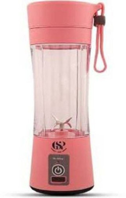 ROAR Pro Fruit Juicer 200 W Juicer Mixer Grinder(ZSF_417E_ Portable Electric Fruit Juicer Maker/Blender USB Rechargeable Mini Juicer/ Work as power bank also | 1 Jar | Pink)