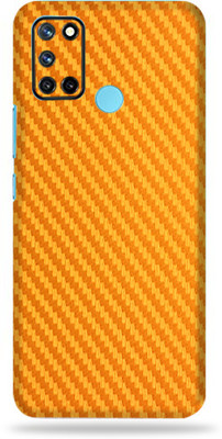 Jeeva Creation Realme 7i, real me 7i Mobile Skin(Ultra Super Golden Carbon Fiber Skin With High Matte Finish.)